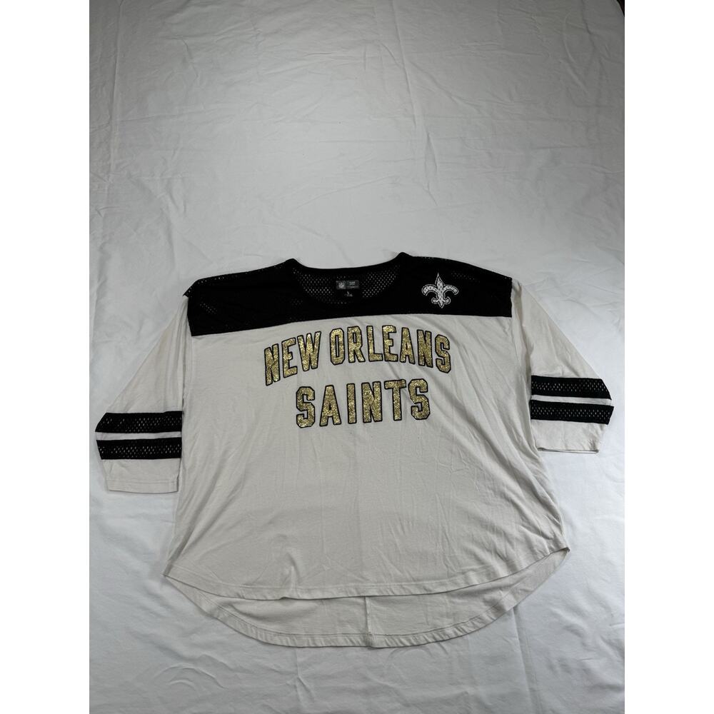 NFL Team Apparel‎ New Orleans Saints Woman’s Long Sleeve Shirt Size L